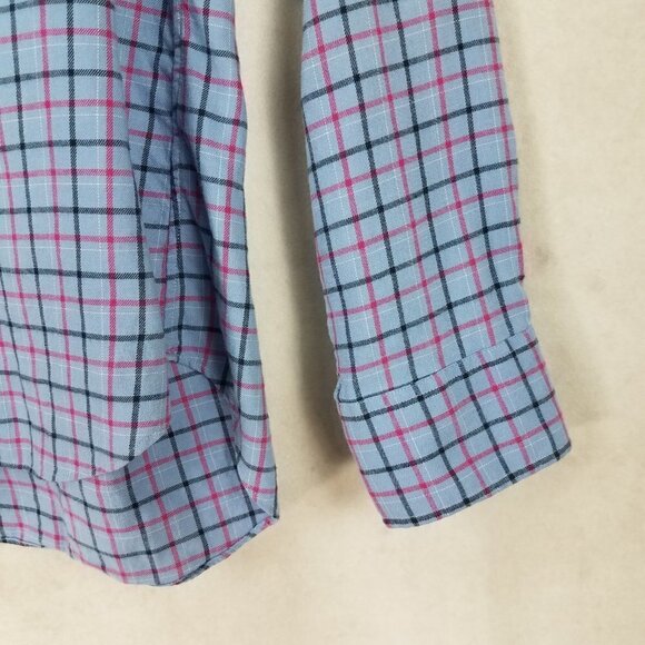 NEW Bonobos Men's XL Slim Fit Long Sleeve Button Up Plaid Shirt Blue - Picture 2 of 11